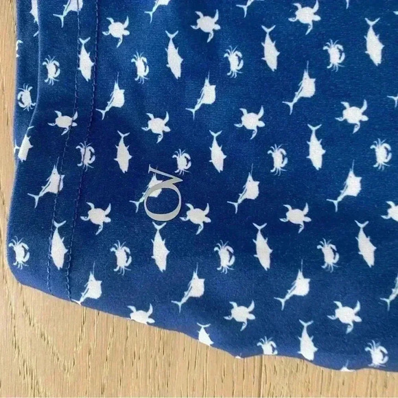 Blue Patterned Men's Polo Shirt - Picture 2 of 7